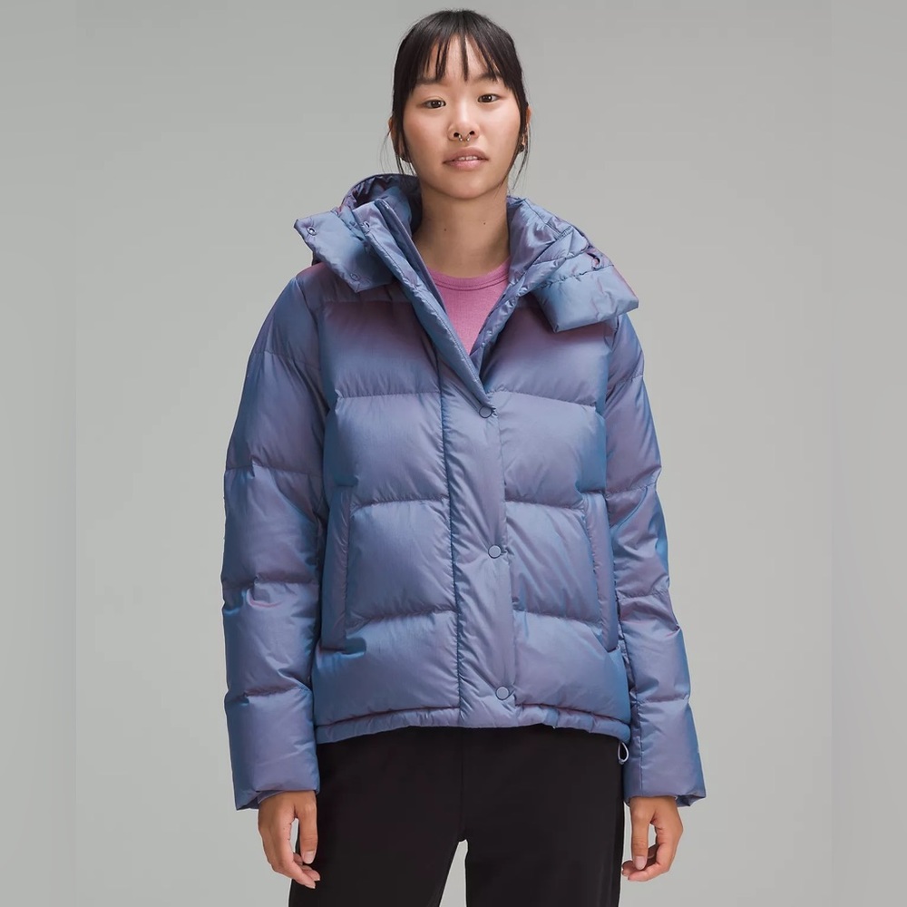 NWT LULULEMON Wunder Puff Jacket WLGH Heathered Wild Indigo size 10 12